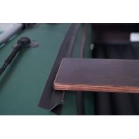 Лодка моторная килевая Kitt Boats 370 НДНД зелено-черный